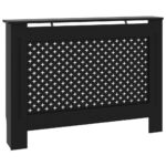vidaXL Kryt na radiátor čierny 112x19x81,5 cm MDF – Obrázok 2