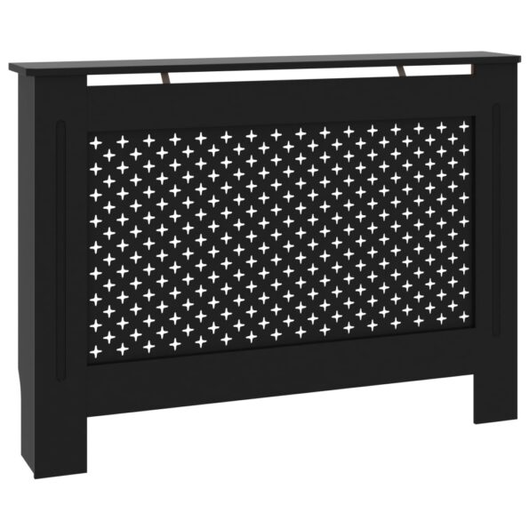 vidaXL Kryt na radiátor čierny 112x19x81,5 cm MDF – Obrázok 2