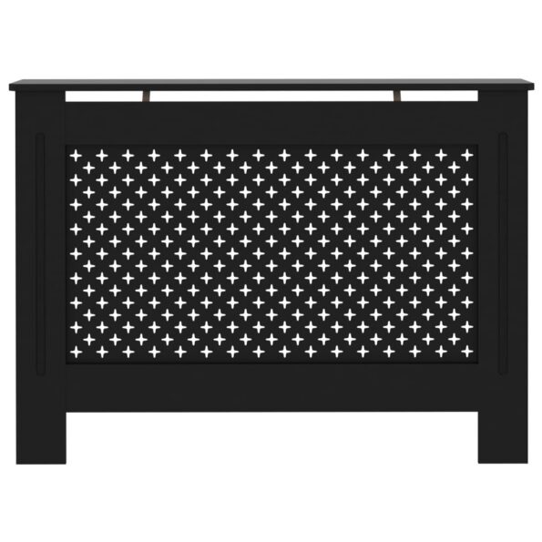 vidaXL Kryt na radiátor čierny 112x19x81,5 cm MDF – Obrázok 3