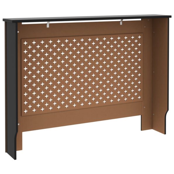 vidaXL Kryt na radiátor čierny 112x19x81,5 cm MDF – Obrázok 5