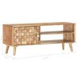 vidaXL TV skrinka 100x30x40 cm masívne akáciové drevo – Obrázok 7