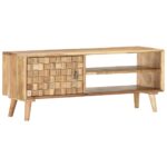 vidaXL TV skrinka 100x30x40 cm masívne akáciové drevo – Obrázok 8