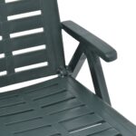 vidaXL Skladacie ležadlo, plast, zelené – Obrázok 8