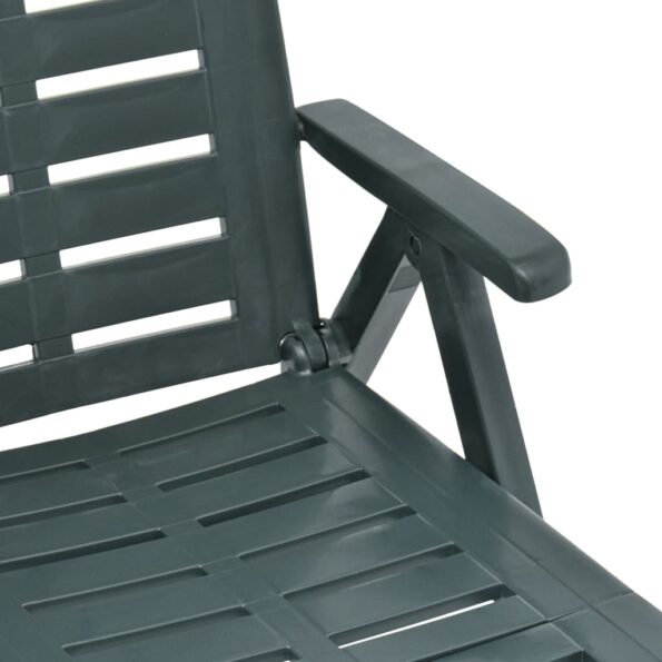 vidaXL Skladacie ležadlo, plast, zelené – Obrázok 8