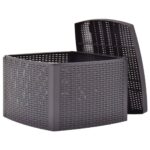 vidaXL Príručný stolík, farba mokka 54x54x36,5 cm, plast – Obrázok 3