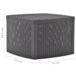 vidaXL Príručný stolík, farba mokka 54x54x36,5 cm, plast – Obrázok 6