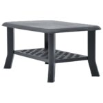 vidaXL Konferenčný stolík, antracitový 90x60x46 cm, plast – Obrázok 2