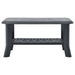 vidaXL Konferenčný stolík, antracitový 90x60x46 cm, plast – Obrázok 3