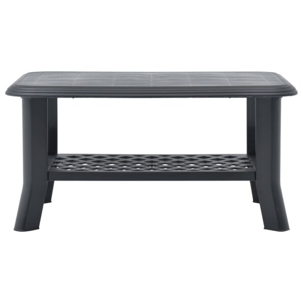 vidaXL Konferenčný stolík, antracitový 90x60x46 cm, plast – Obrázok 3