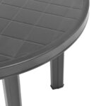 vidaXL Záhradný stôl, antracitový 89 cm, plast – Obrázok 3