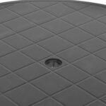 vidaXL Záhradný stôl, antracitový 89 cm, plast – Obrázok 5
