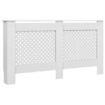 vidaXL Kryty na radiátor 2 ks, biele 152x19x81,5 cm, MDF – Obrázok 3