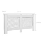 vidaXL Kryty na radiátor 2 ks, biele 152x19x81,5 cm, MDF – Obrázok 8