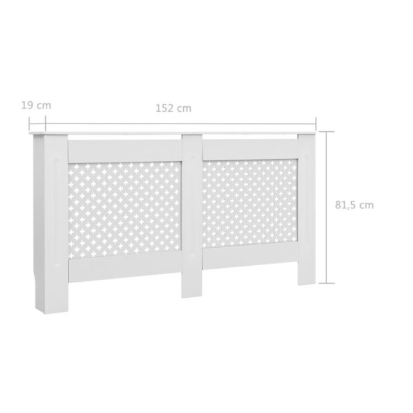 vidaXL Kryty na radiátor 2 ks, biele 152x19x81,5 cm, MDF – Obrázok 8