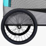 vidaXL Vozík pre domáce zvieratá na bicykel/beh 2-v-1, modro sivý – Obrázok 9