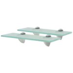vidaXL Nástenná polička 2 ks sklo 30x20 cm 8 mm