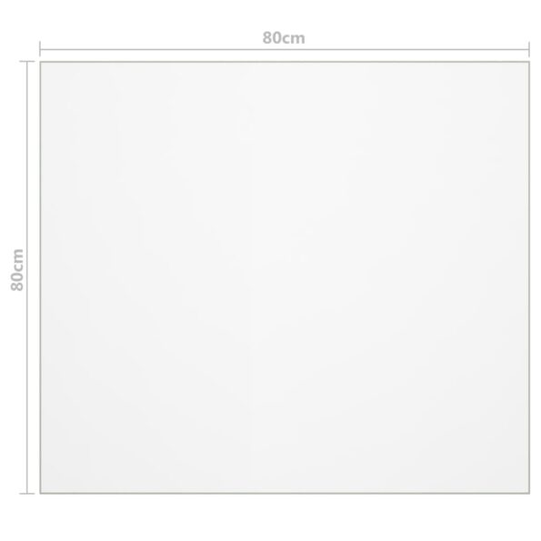 vidaXL Chránič na stôl priehľadný 80x80 cm 1,6 mm PVC – Obrázok 6