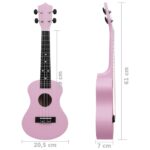 vidaXL Sopránové ukulele s taškou pre deti ružové 23" – Obrázok 11
