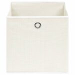 vidaXL Úložné boxy 10 ks, biele 32x32x32 cm, látka – Obrázok 4
