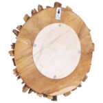 vidaXL Nástenné zrkadlo 40 cm okrúhle teakové drevo – Obrázok 4