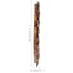 vidaXL Nástenné zrkadlo 40 cm okrúhle teakové drevo – Obrázok 6