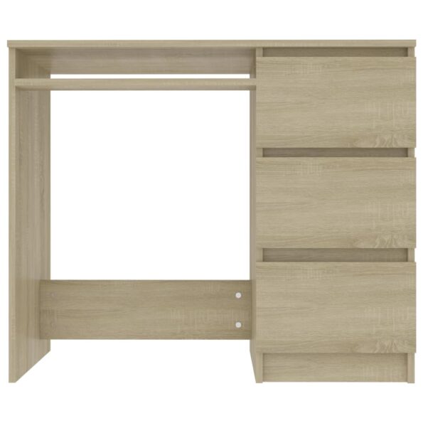 vidaXL Písací stôl, dub sonoma 90x45x76 cm, kompozitné drevo – Obrázok 4