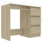 vidaXL Písací stôl, dub sonoma 90x45x76 cm, kompozitné drevo – Obrázok 6