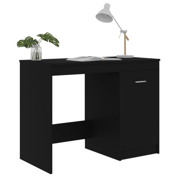 vidaXL Písací stôl, čierny 100x50x76 cm, kompozitné drevo – Obrázok 4