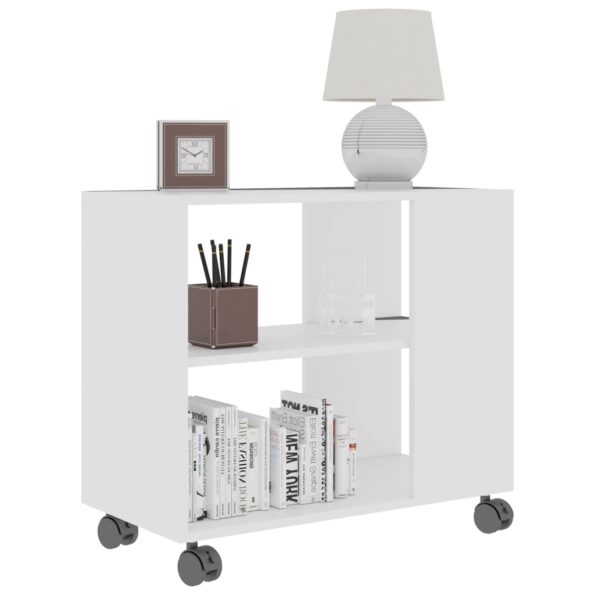 vidaXL Príručný stolík, biely 70x35x55 cm, kompozitné drevo – Obrázok 3