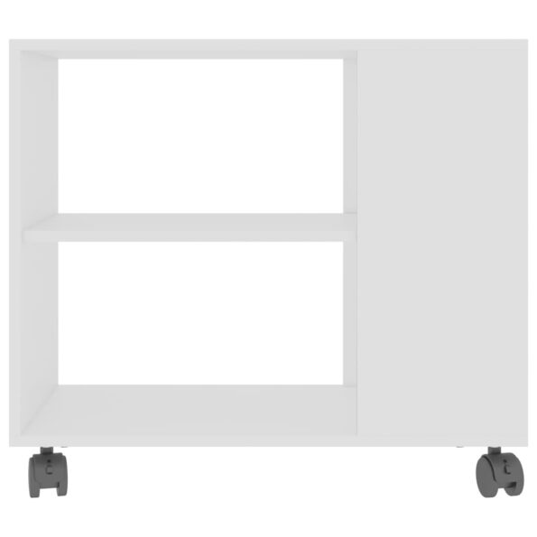 vidaXL Príručný stolík, biely 70x35x55 cm, kompozitné drevo – Obrázok 4