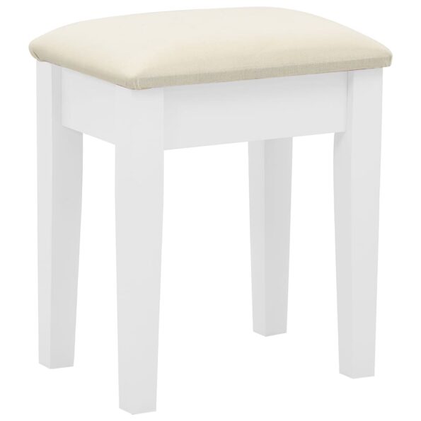 vidaXL Toaletný stolík so stoličkou biely 65x36x128 cm drevo paulovnie MDF – Obrázok 9