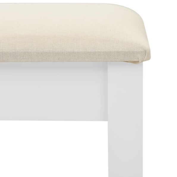 vidaXL Toaletný stolík so stoličkou biely 65x36x128 cm drevo paulovnie MDF – Obrázok 10