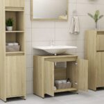 vidaXL Skrinka do kúpeľne, dub sonoma 60x33x61 cm, kompozitné drevo – Obrázok 3