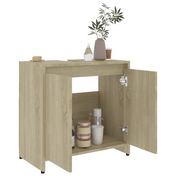 vidaXL Skrinka do kúpeľne, dub sonoma 60x33x61 cm, kompozitné drevo – Obrázok 4