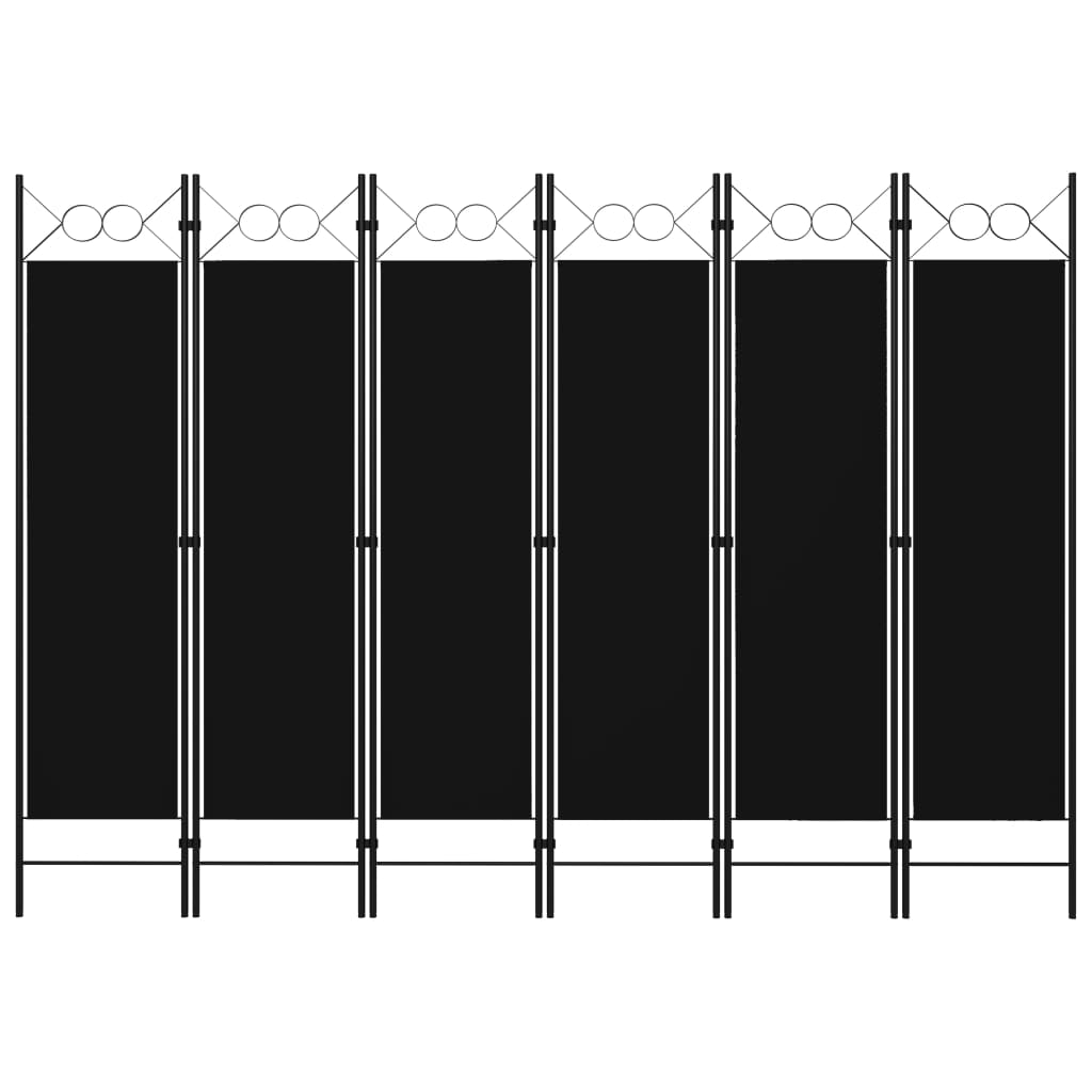 VXL8720286022603_a_en_hd_1.jpg vidaXL Paraván so 6 panelmi, čierny 240x180 cm – Obrázok 1