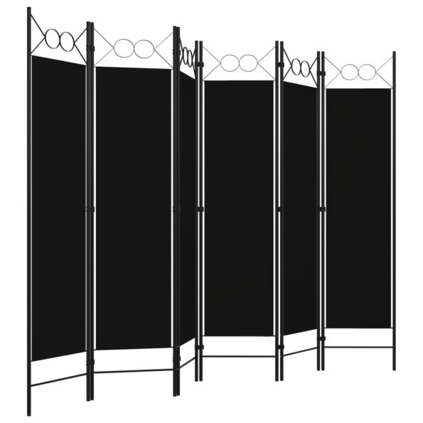 vidaXL Paraván so 6 panelmi, čierny 240x180 cm – Obrázok 3