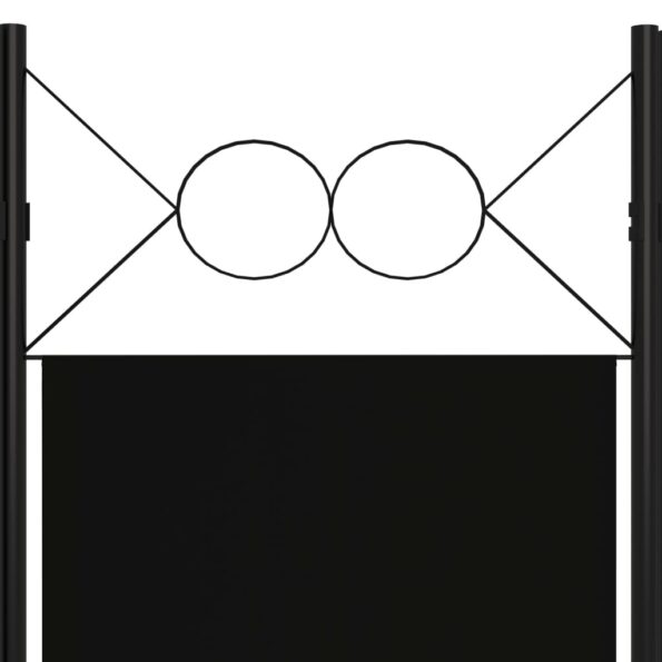 vidaXL Paraván so 6 panelmi, čierny 240x180 cm – Obrázok 5