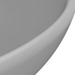 vidaXL Luxusné umývadlo, okrúhle, matné svetlosivé 32,5x14 cm,keramika – Obrázok 5