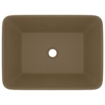 vidaXL Luxusné umývadlo matné krémové 41x30x12 cm keramické – Obrázok 3