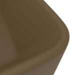 vidaXL Luxusné umývadlo matné krémové 41x30x12 cm keramické – Obrázok 5