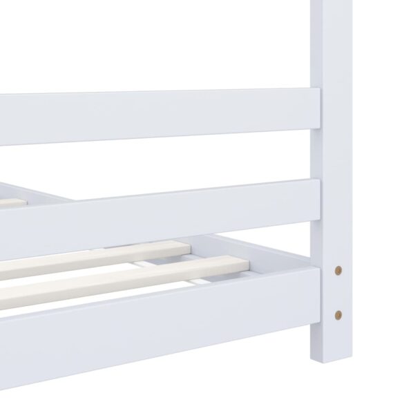 vidaXL Rám detskej postele biely 70x140 cm borovicový masív – Obrázok 6