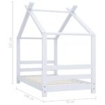 vidaXL Rám detskej postele biely 70x140 cm borovicový masív – Obrázok 7