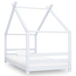 vidaXL Rám detskej postele biely 90x200 cm borovicový masív