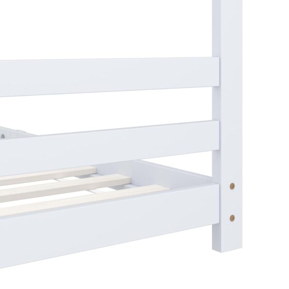 vidaXL Rám detskej postele biely 90x200 cm borovicový masív – Obrázok 2