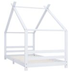 vidaXL Rám detskej postele biely 90x200 cm borovicový masív – Obrázok 3