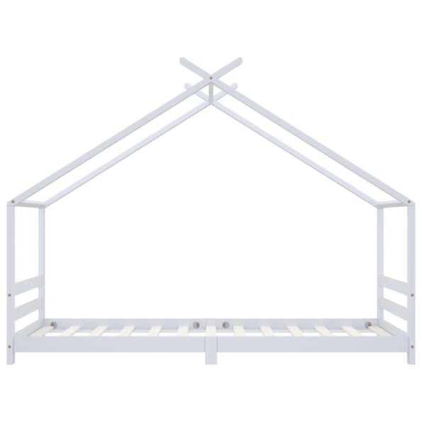 vidaXL Rám detskej postele biely 90x200 cm borovicový masív – Obrázok 5