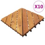 vidaXL Podlahové dlaždice 10 ks 30x30 cm masívne akáciové drevo