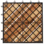 vidaXL Podlahové dlaždice 10 ks 30x30 cm masívne akáciové drevo – Obrázok 4