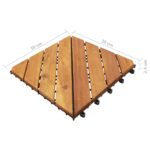 vidaXL Podlahové dlaždice 10 ks 30x30 cm masívne akáciové drevo – Obrázok 6