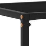 vidaXL Konzolový stolík čierny 80x35x75 cm tvrdené sklo – Obrázok 5